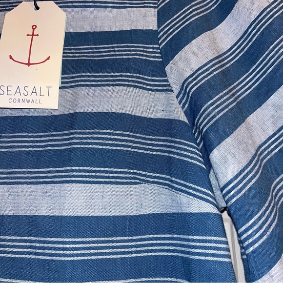 Seasalt Cornwall Linen/Cotton Striped Calenick Tunic Top - Picture 5 of 15